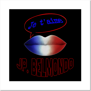 FRENCH KISS JE T'AIME JP. BELMONDO Posters and Art